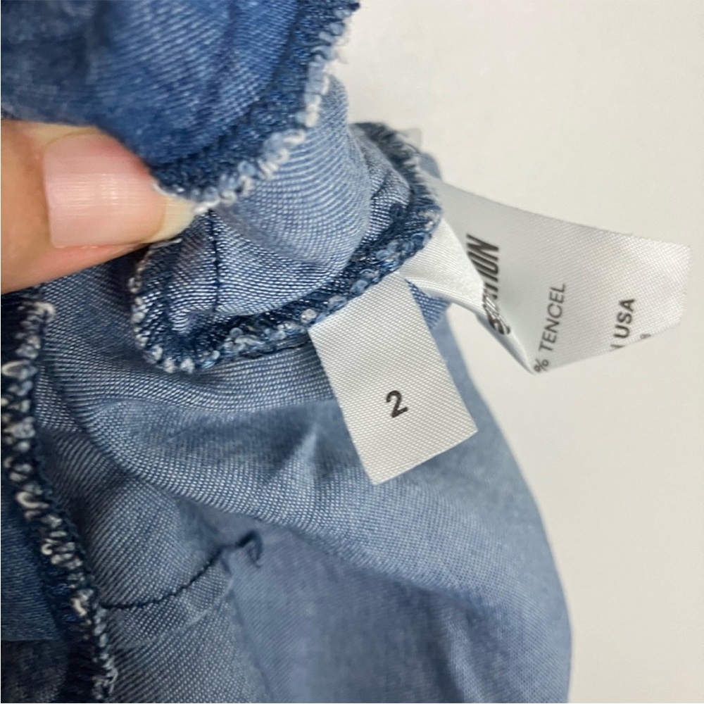 Reformation Blue "Clover" Pants/Slacks - Picture 7 of 9